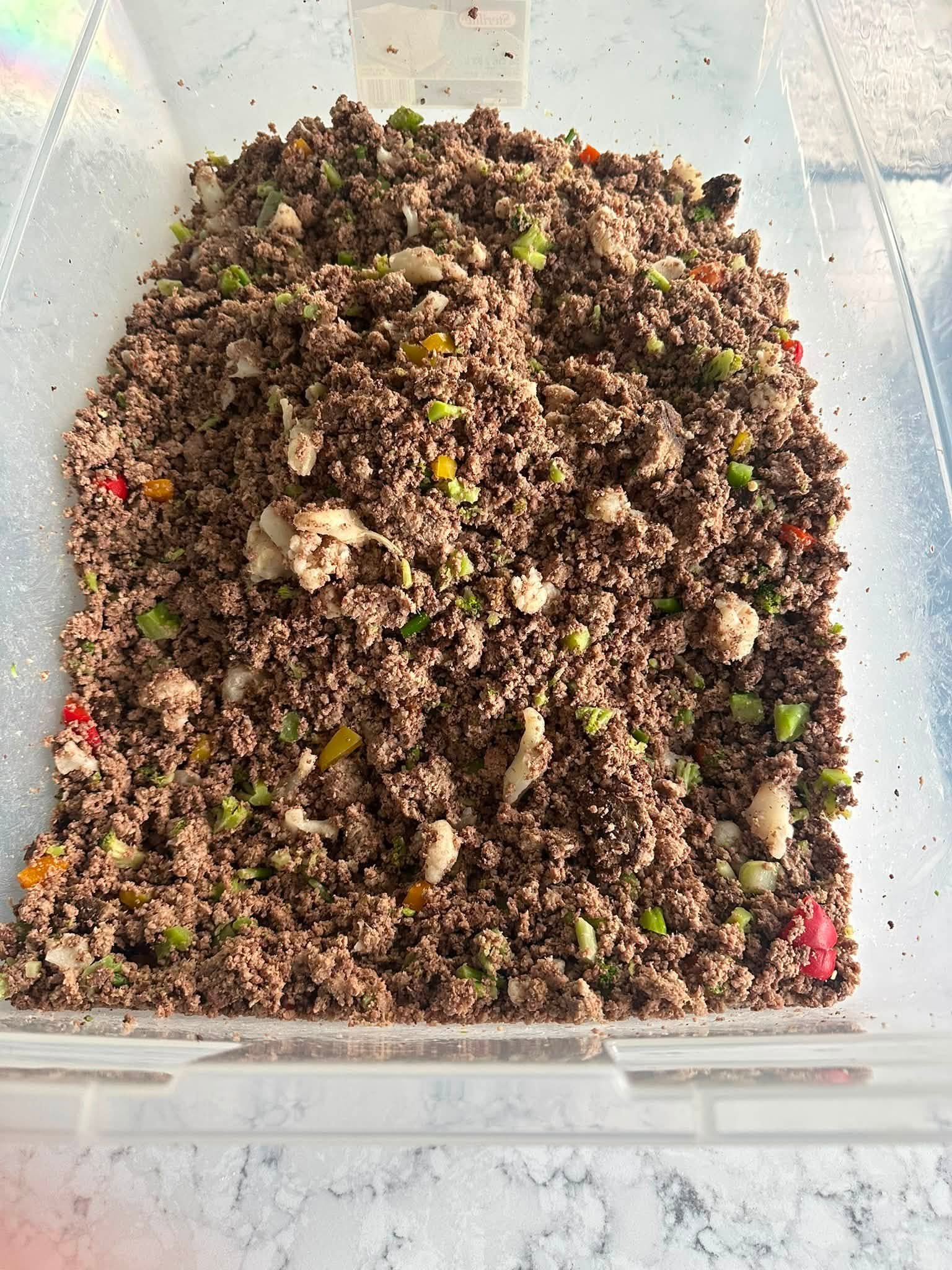 Homemade Beef Dog Food with Heart and Vegetables: Batch Prep