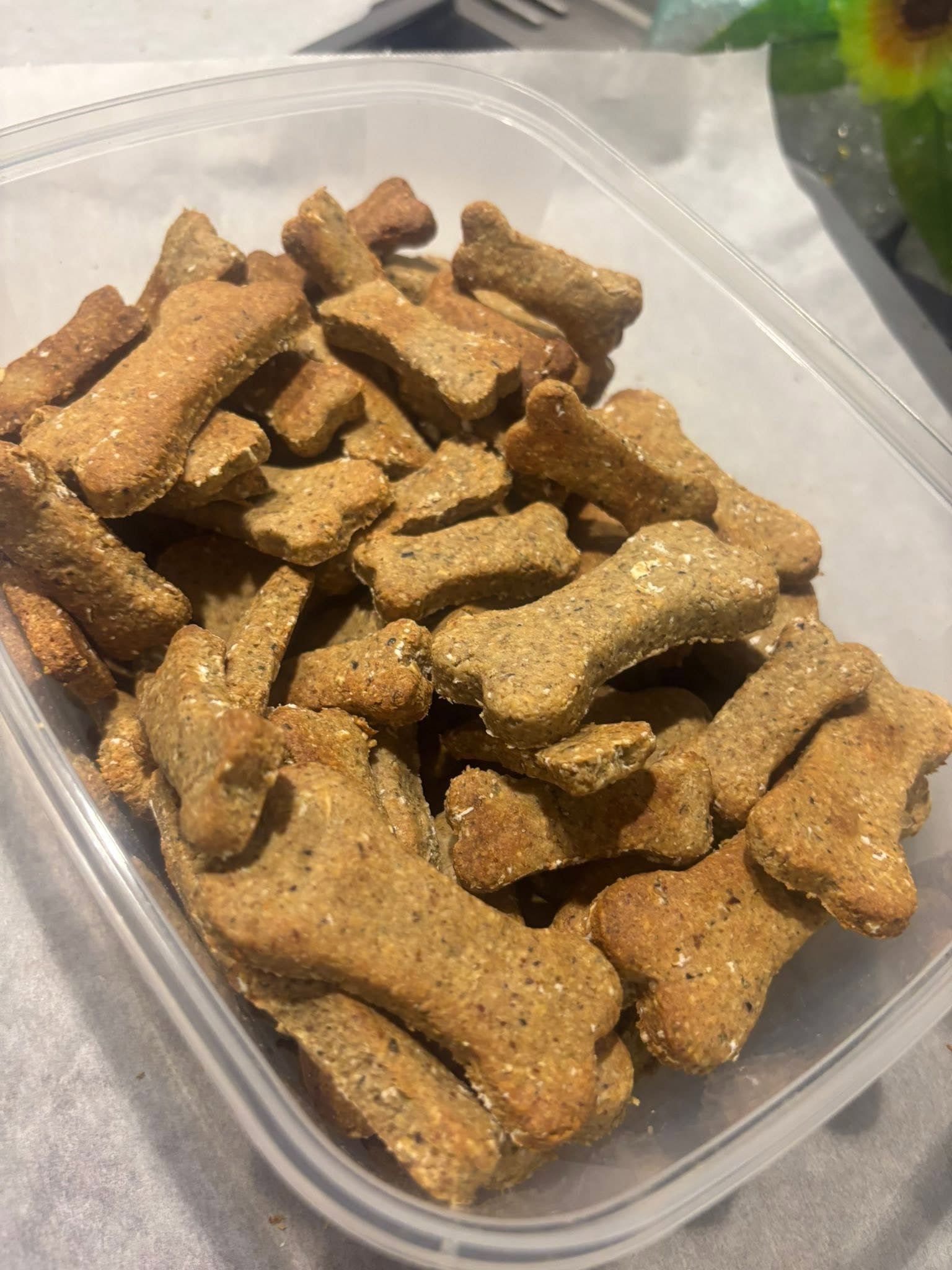 Blueberry and Peanut Butter Dog Biscuits with Mixed Seeds