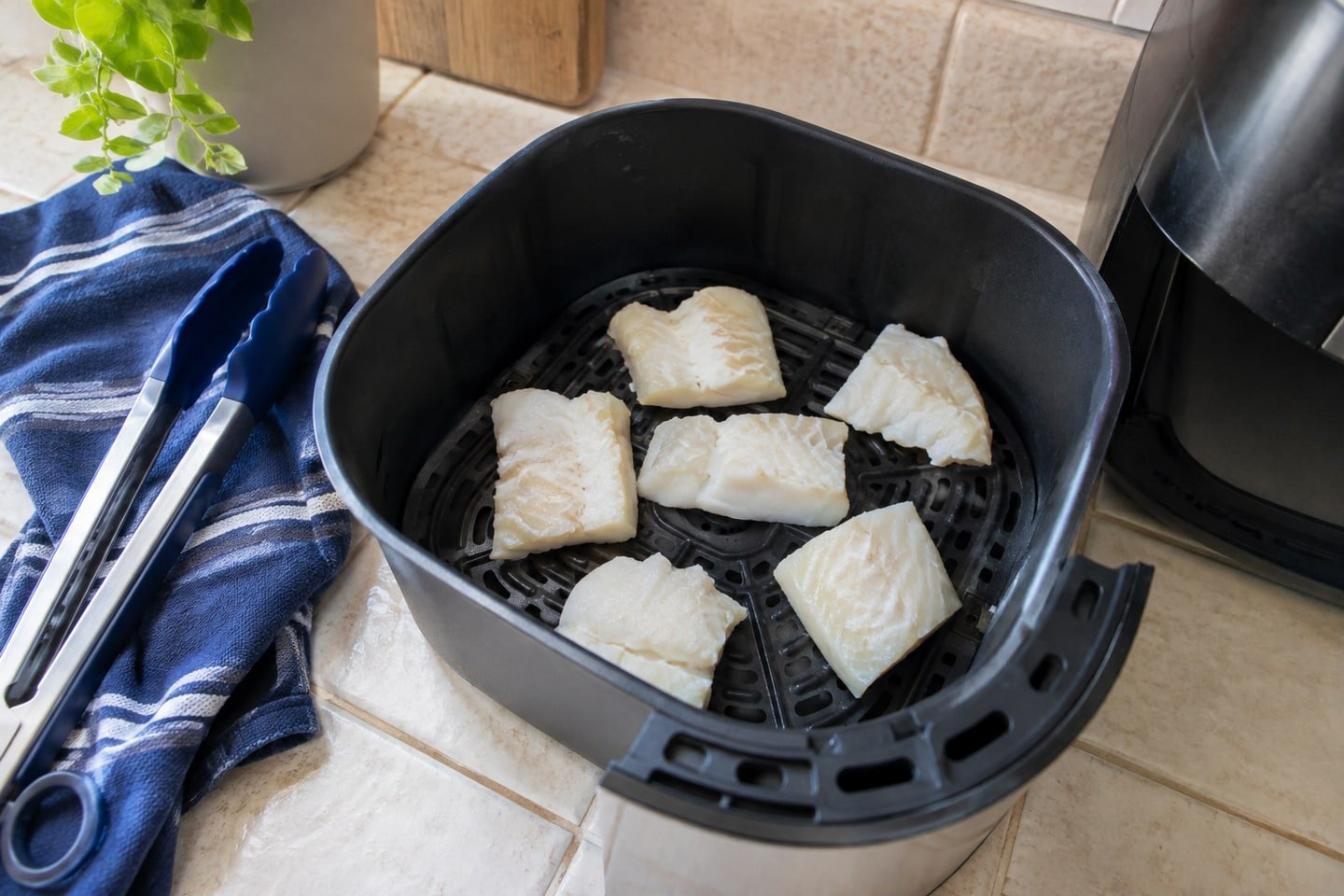 Preparing single-ingredient air fryer cod dog treats